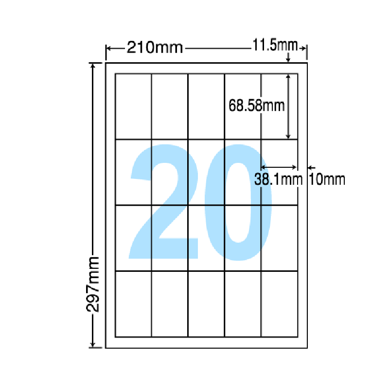 東洋印刷 ナナ コピー用ラベル CD20S A4／20面 500枚 ds-1292186-