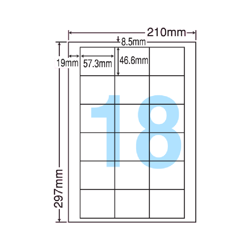 定番人気お得 東洋印刷 LDW18U シートカットラベル A4版 18面付(1