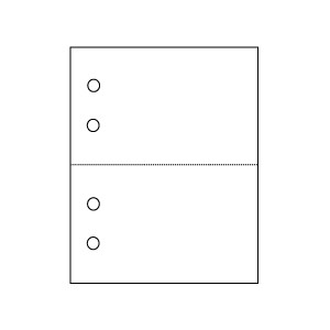 KN2400 レーザープリンタ用帳票用紙 白紙2面4穴（1000枚入）